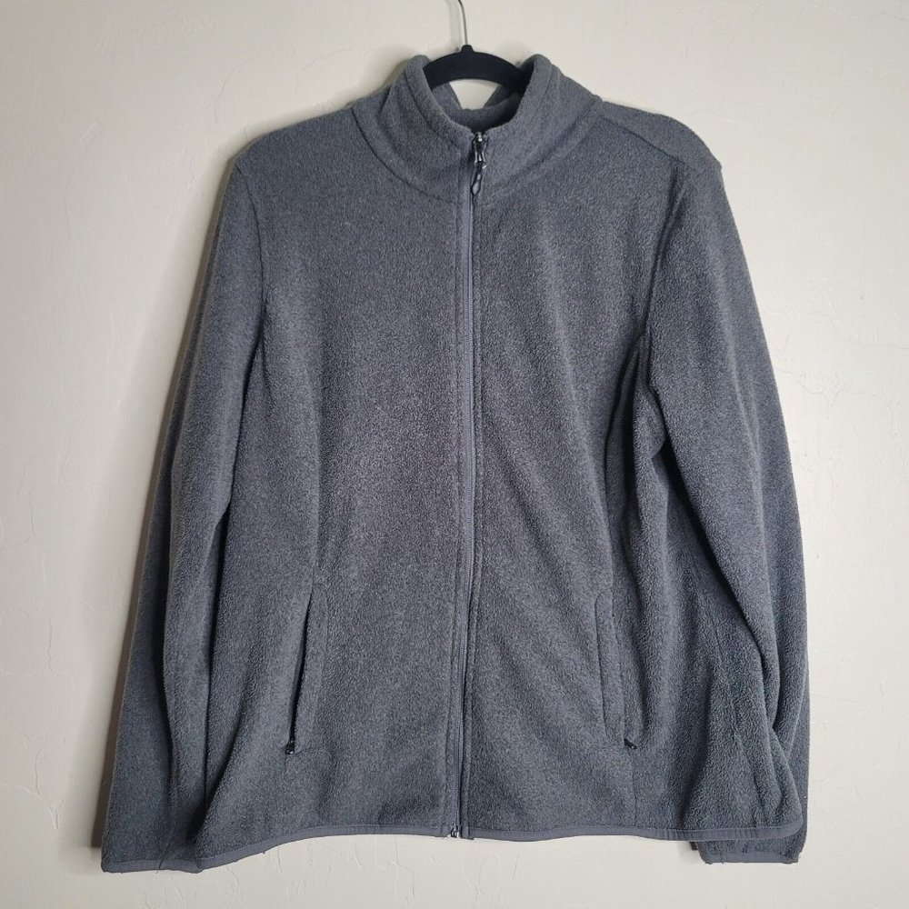 Dark Gray Size XL Essentials Zip Plush Jacket